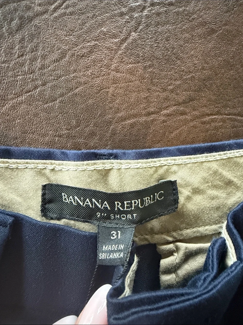 Banana Republic Navy Flat-Front Chino Shorts. NWT. Core Temp